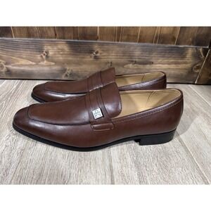 Calvin Klein Men's Slip On Loafer Shoes Russet Brown Size 12 NWOB Dress Casual